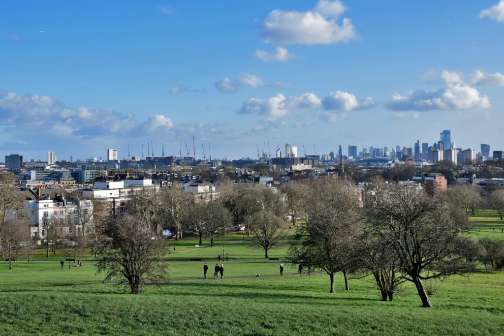 Primrose Hill - widok na Londyn