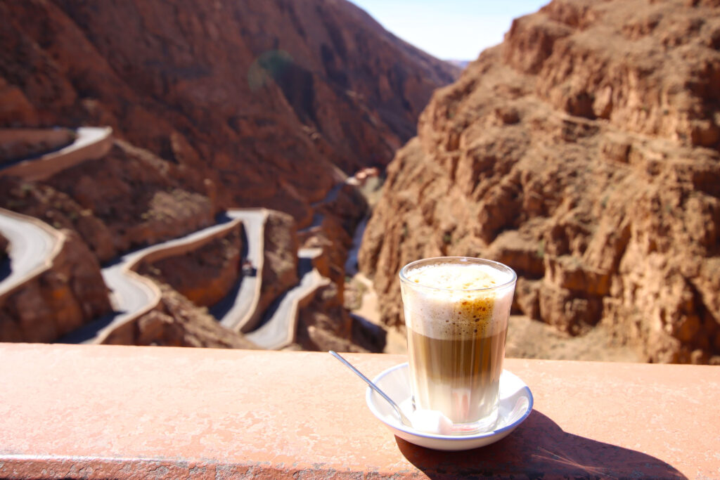 Kawa z widokiem Maroko Dades